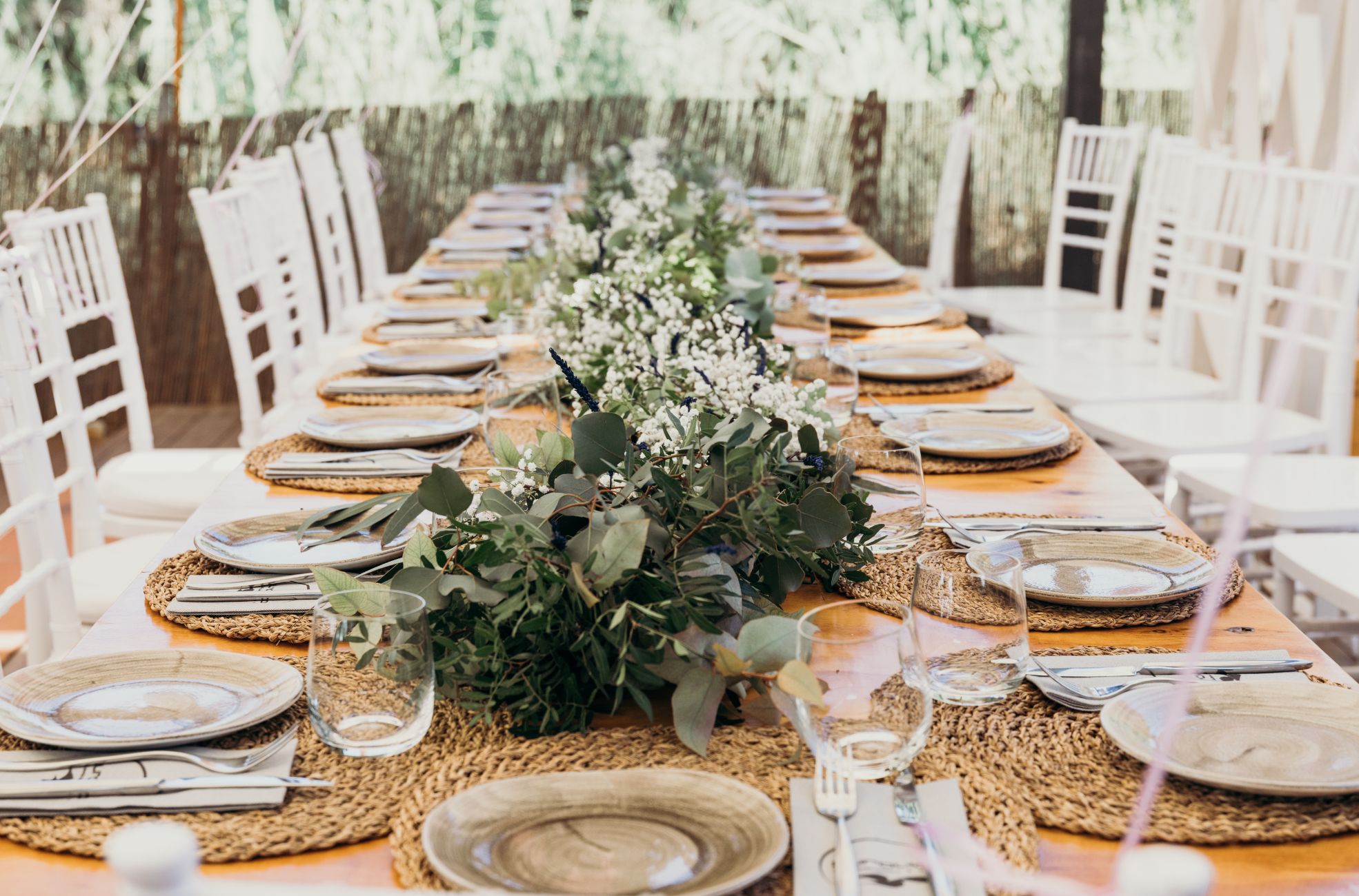 Stock Photo of Wedding Table Before MC Seats Guests