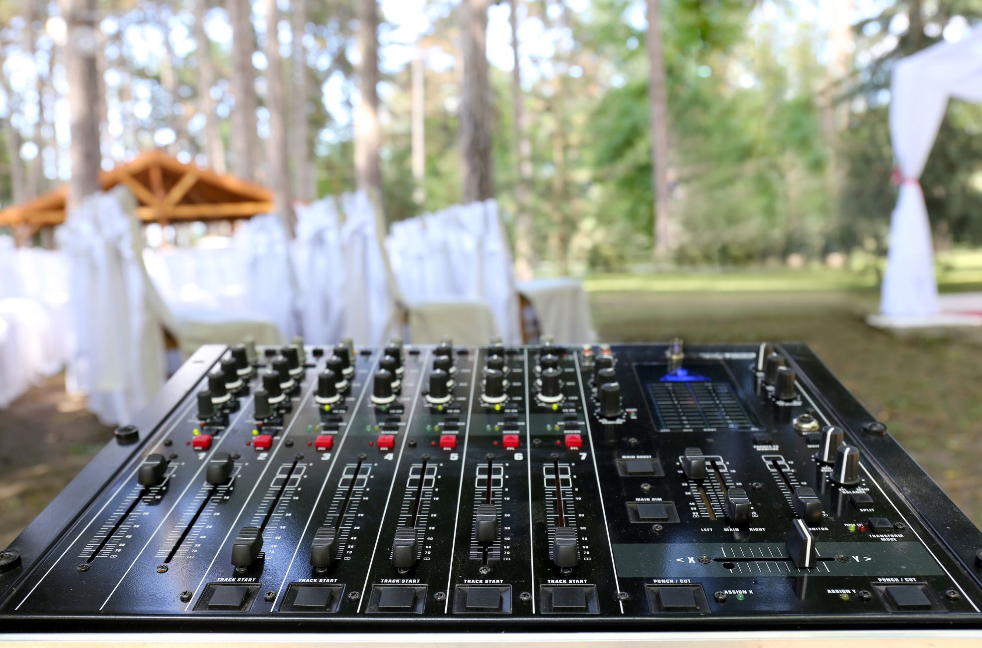 Stock Photo DJ/MC Equipment At Wedding