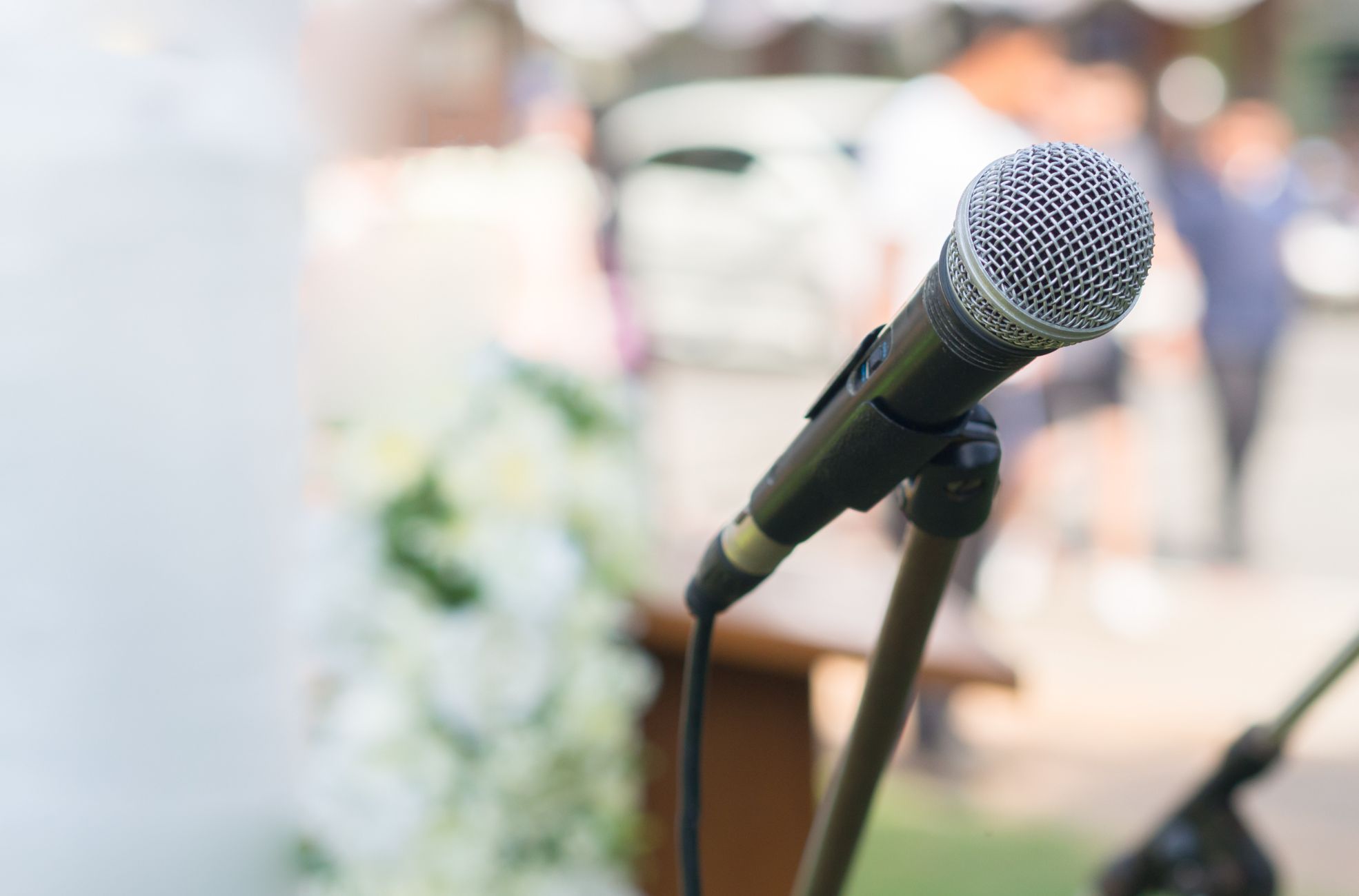 Stock Photo Microphone At Wedding