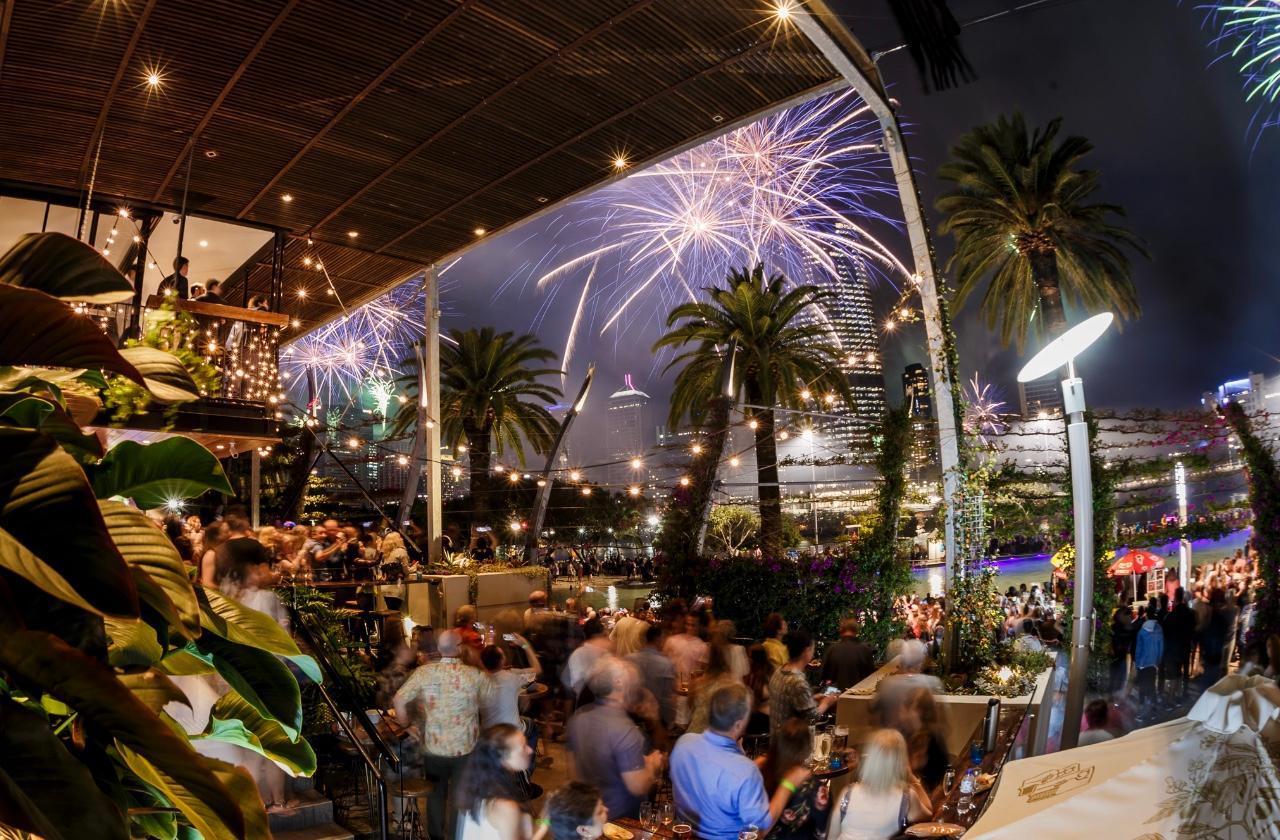 Photo Of A Corporate Function At A Brisbane's South Bank Beer Garden