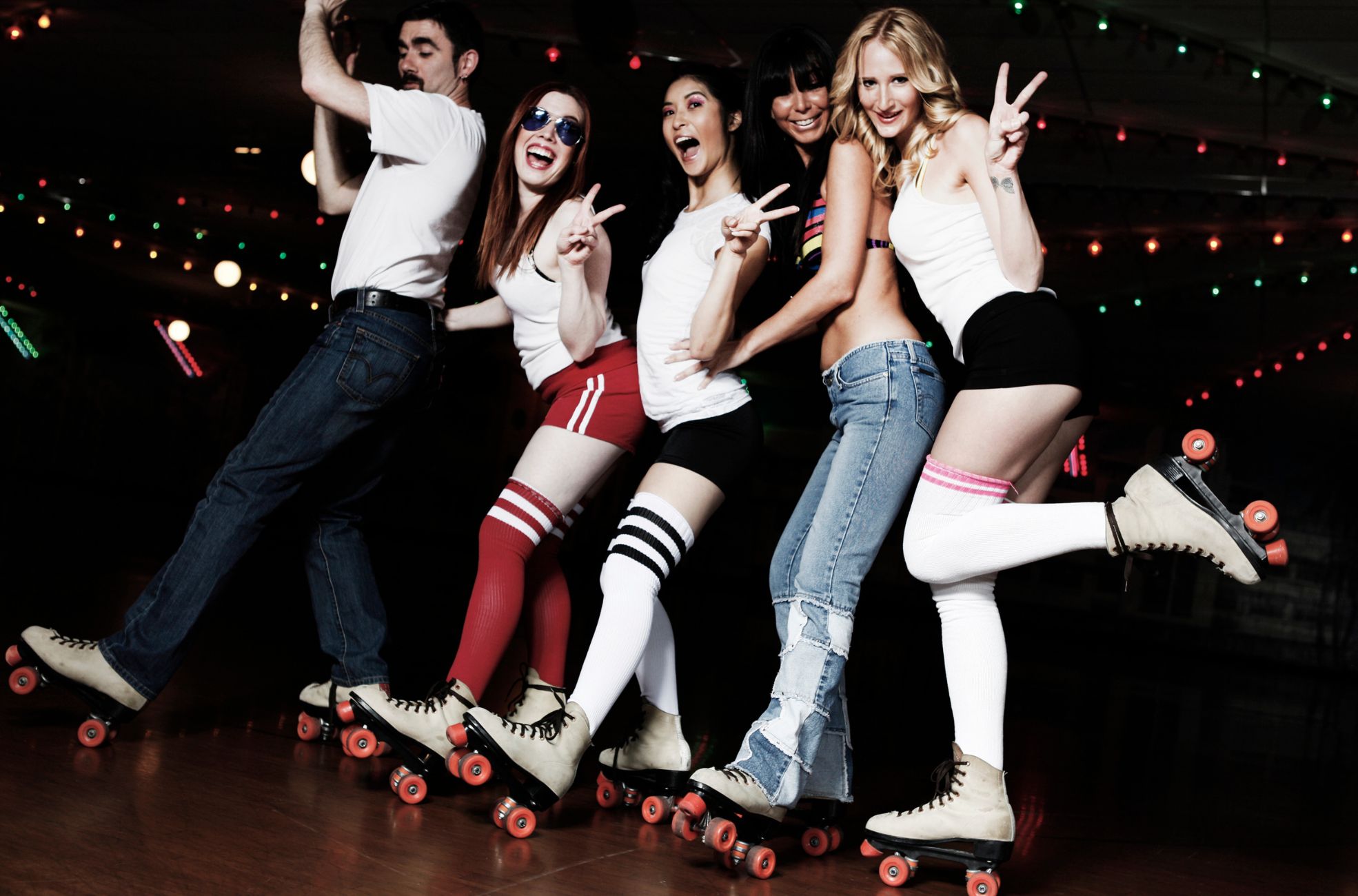 Stock Photo Roller Disco Party