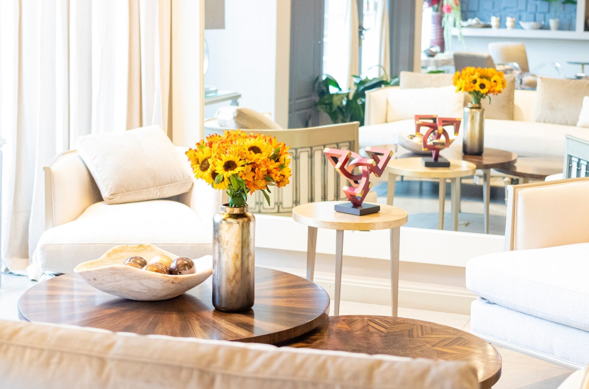 Sunflowers On Tables For Party