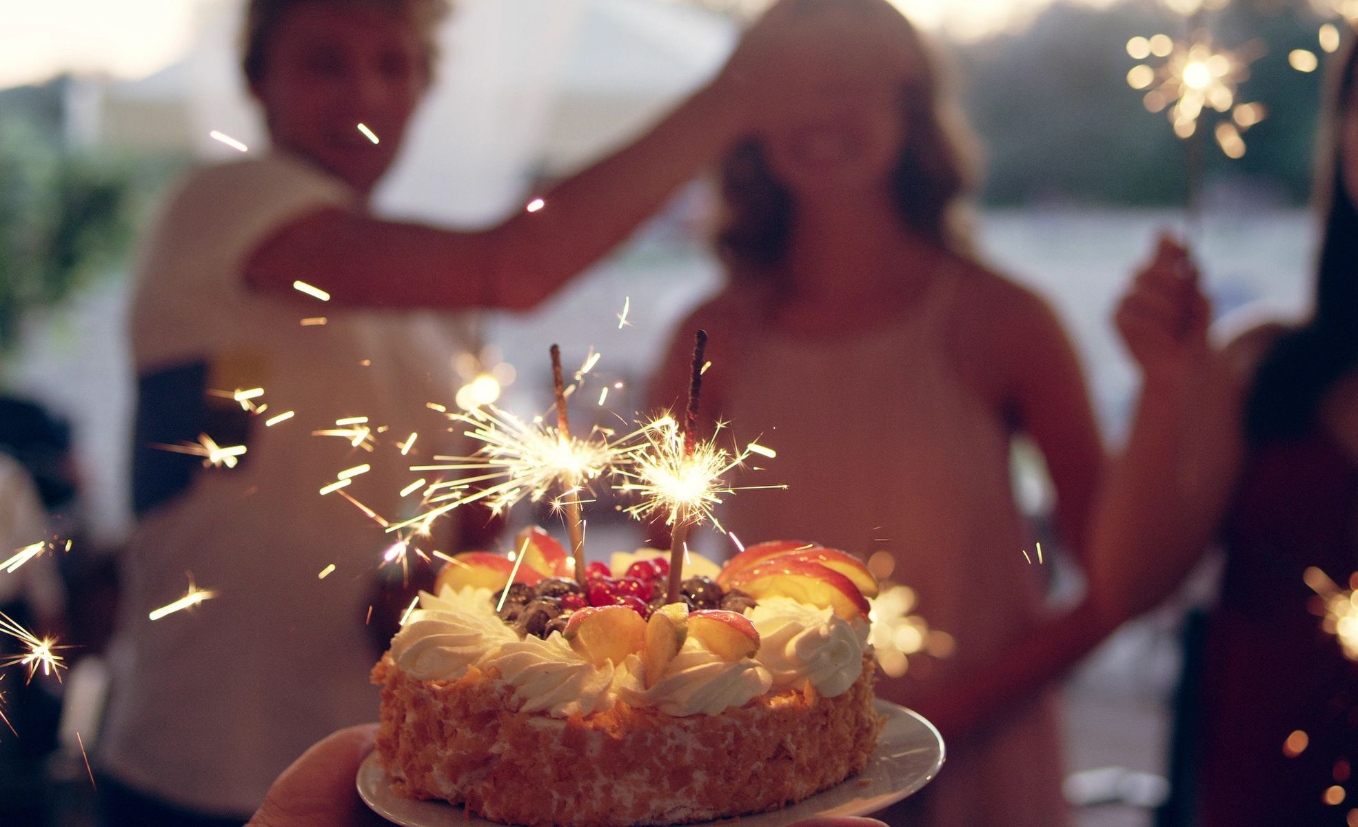 Woman Having A Surprise Birthday Party