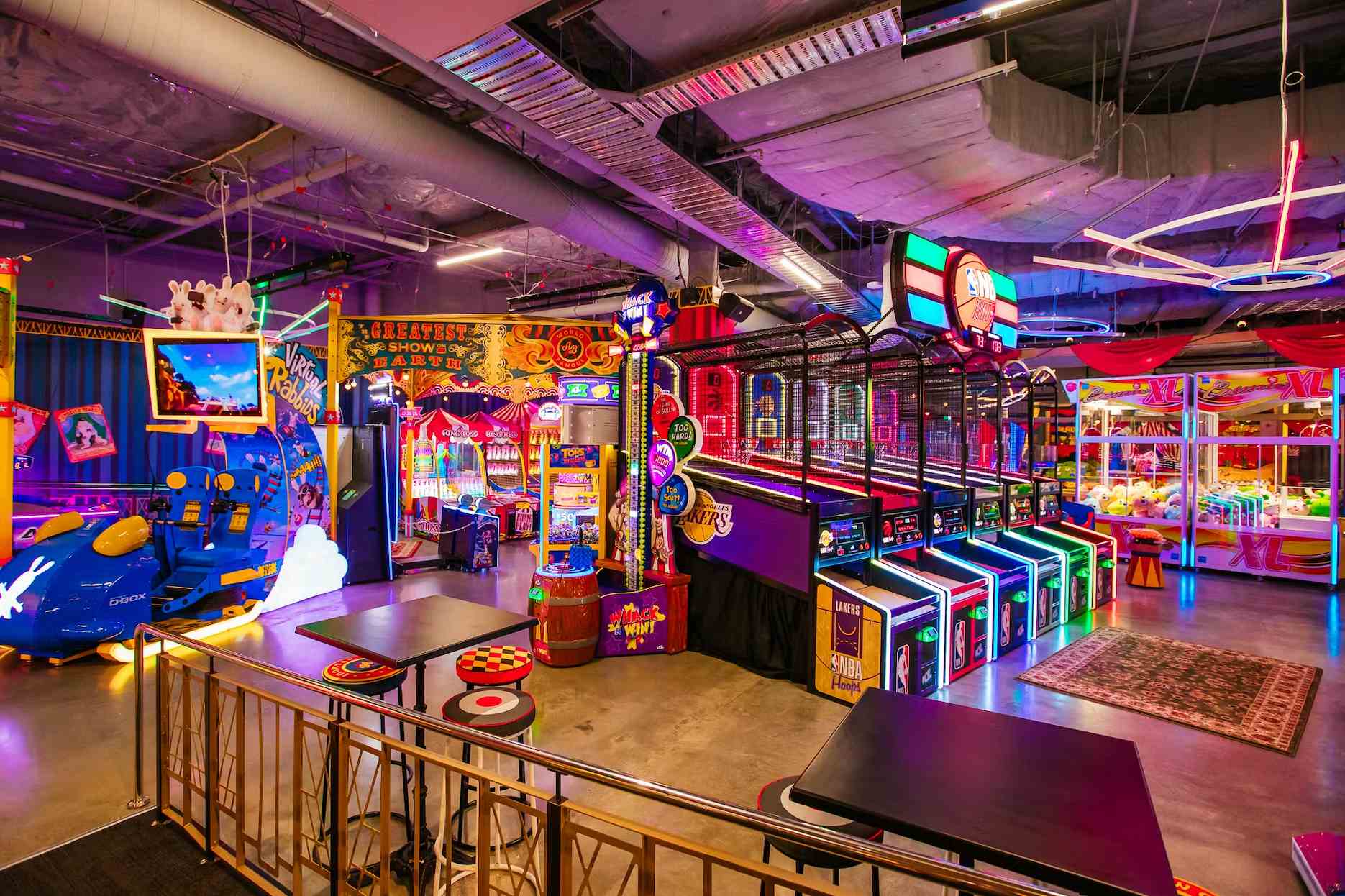 Game arcade machines at Hijinx Hotel in Brisbane.