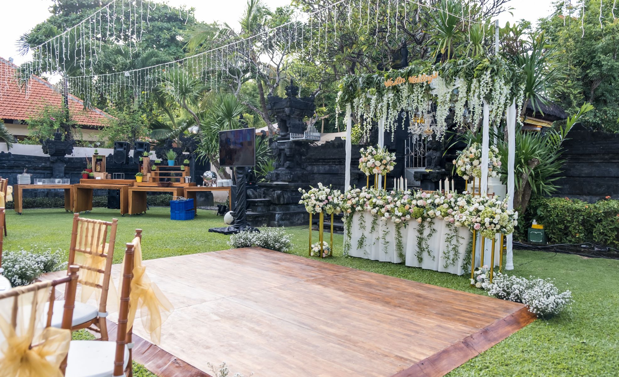 Backyard Wedding Setup