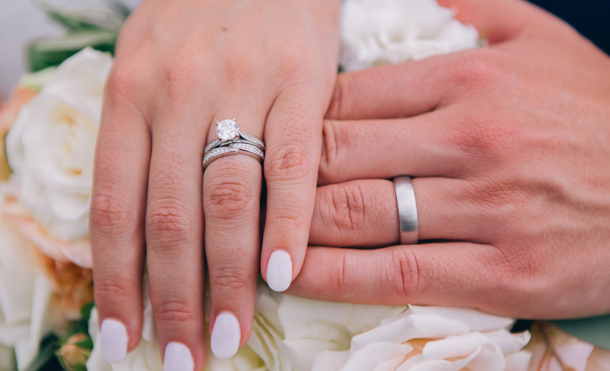 Wedding Rings Photo Bride And Groom