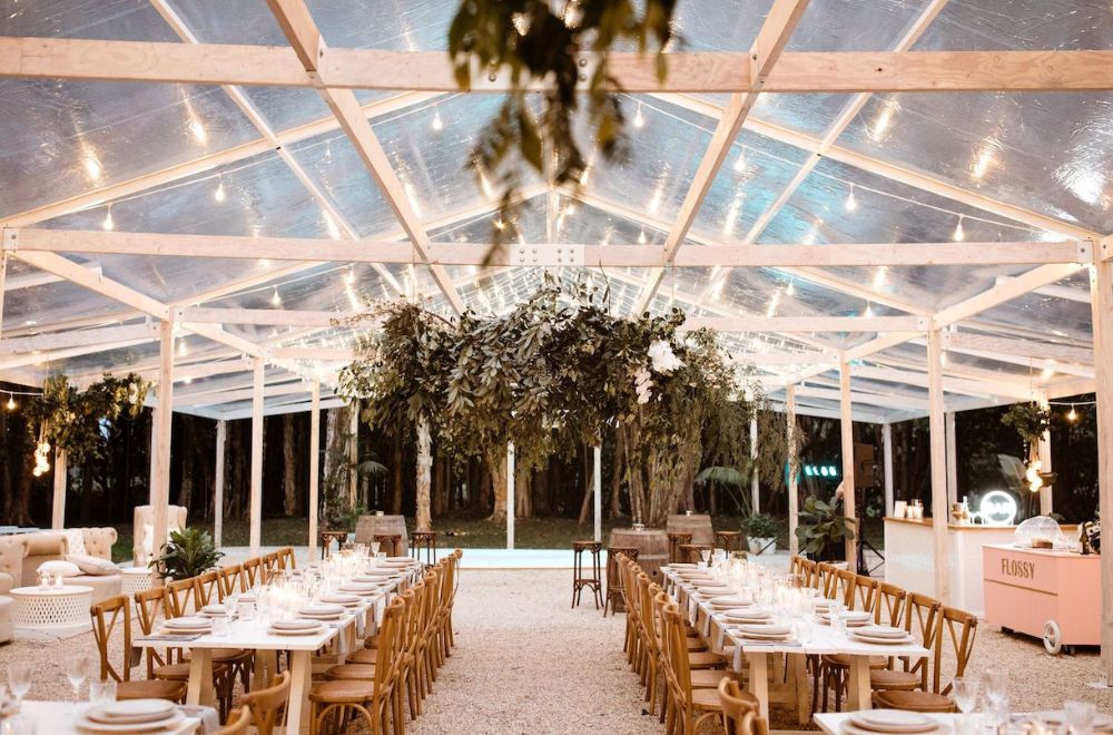 Wedding Reception Set Up At Victoria Park Private Estate, Byron Bay
