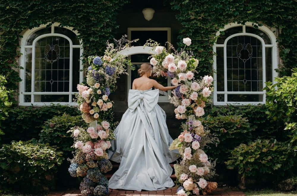 Bride Outside Hinterland House, Byron Bay