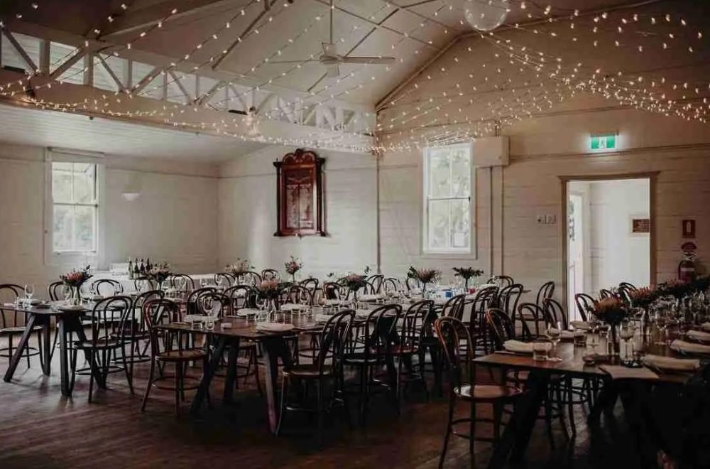 Wedding Reception SetUp At Ewingsdale Hall, Byron Bay
