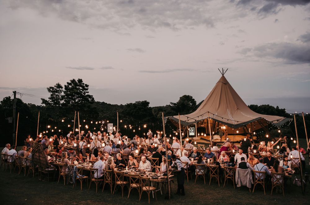 Outdoor Wedding Reception At Ardeena, Byron Bay