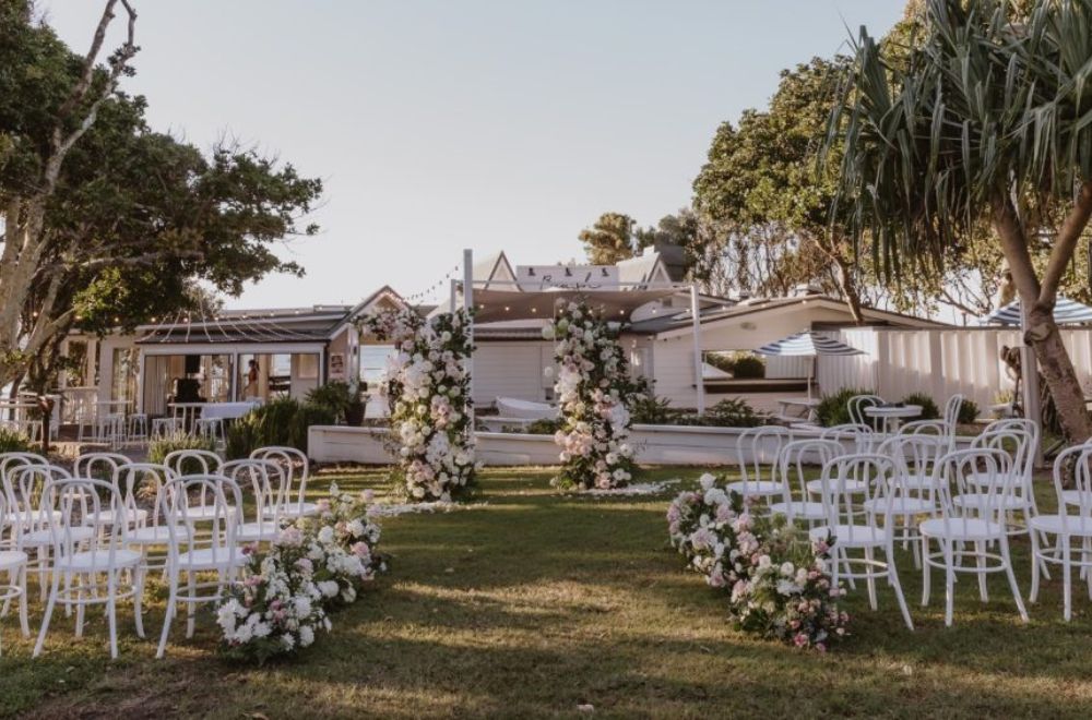 Beach Byron Bay Wedding Set Up