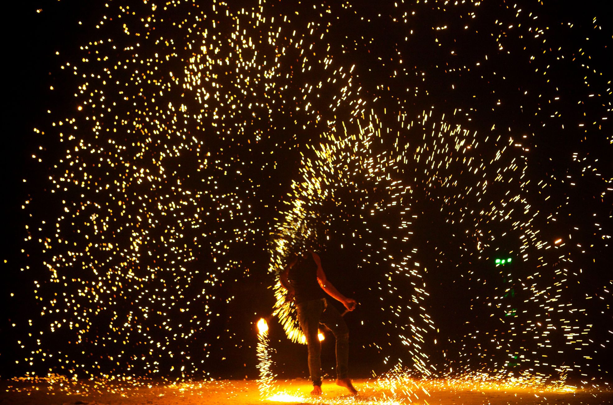 Fire Dancer Performing 