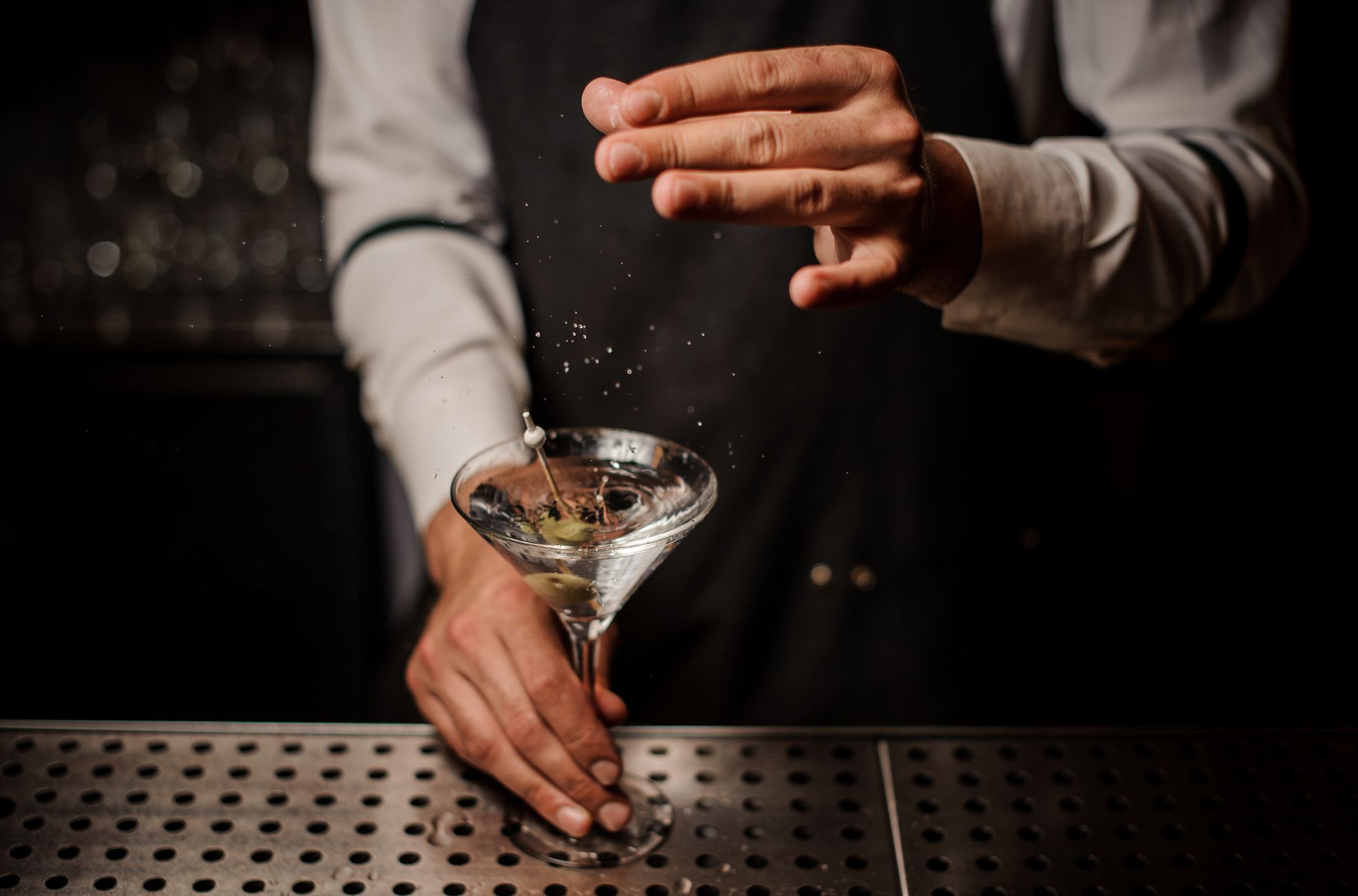 Bartender Making Martini