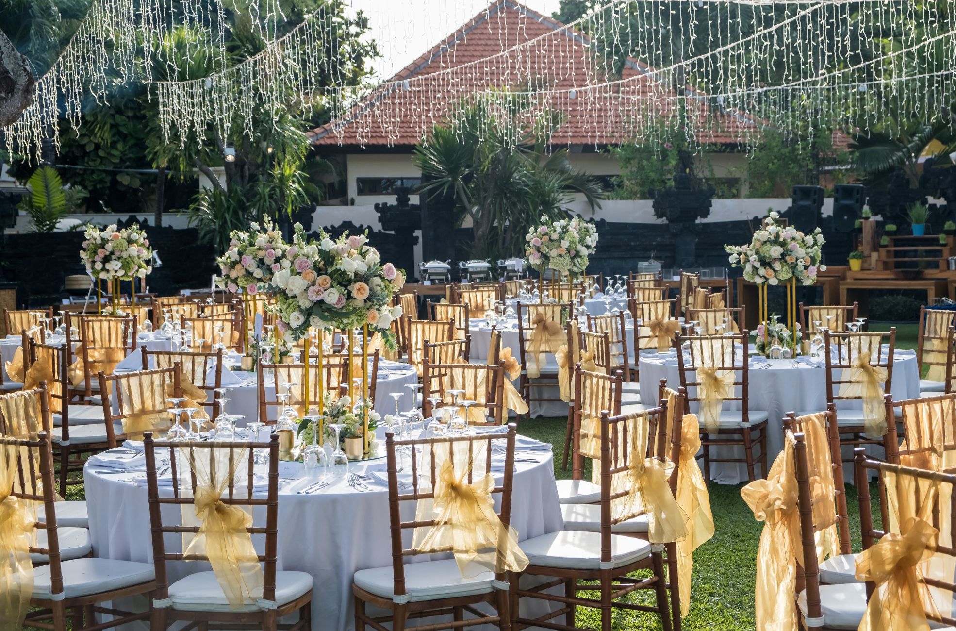 Garden Wedding Setup