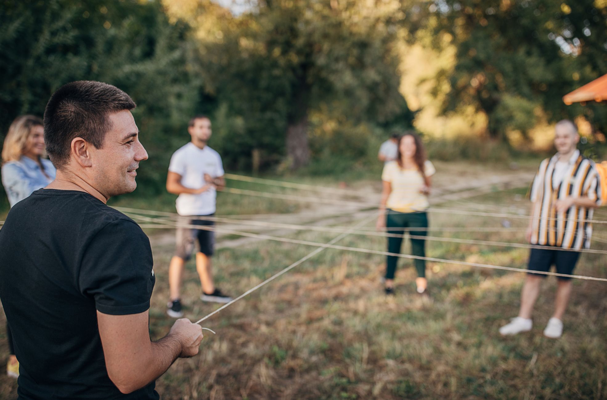 People In A Group Doing An Activity