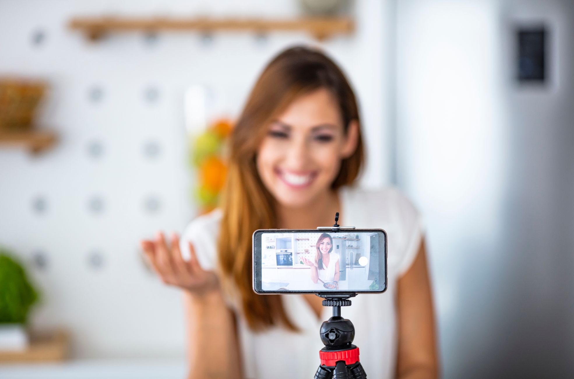 Woman Making Social Media Video