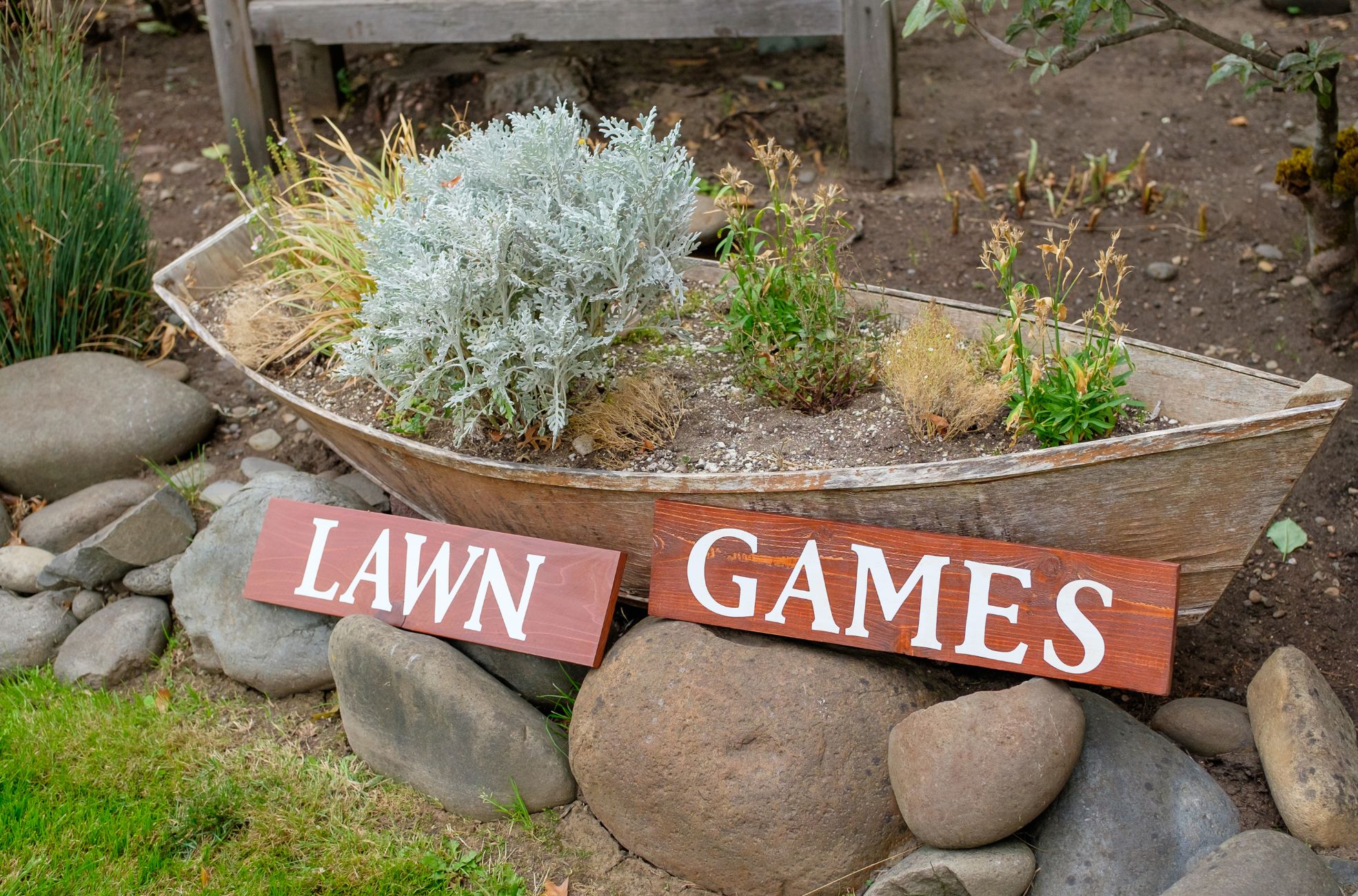 Lawn Games Sign In Garden