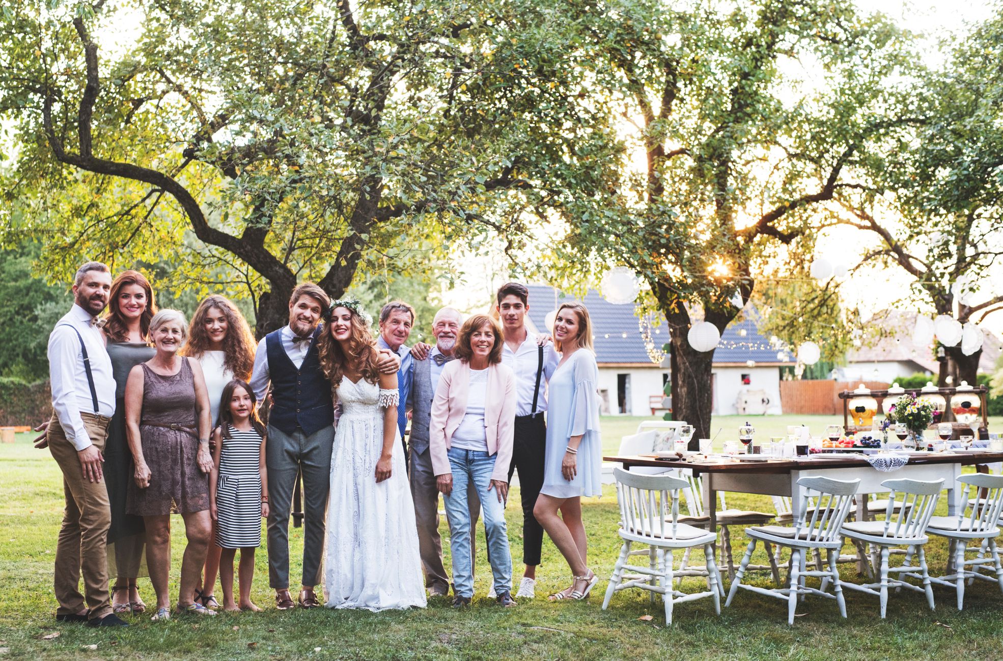 Guests At Outdoor Wedding