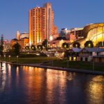Waterfront At Night In Adelaide