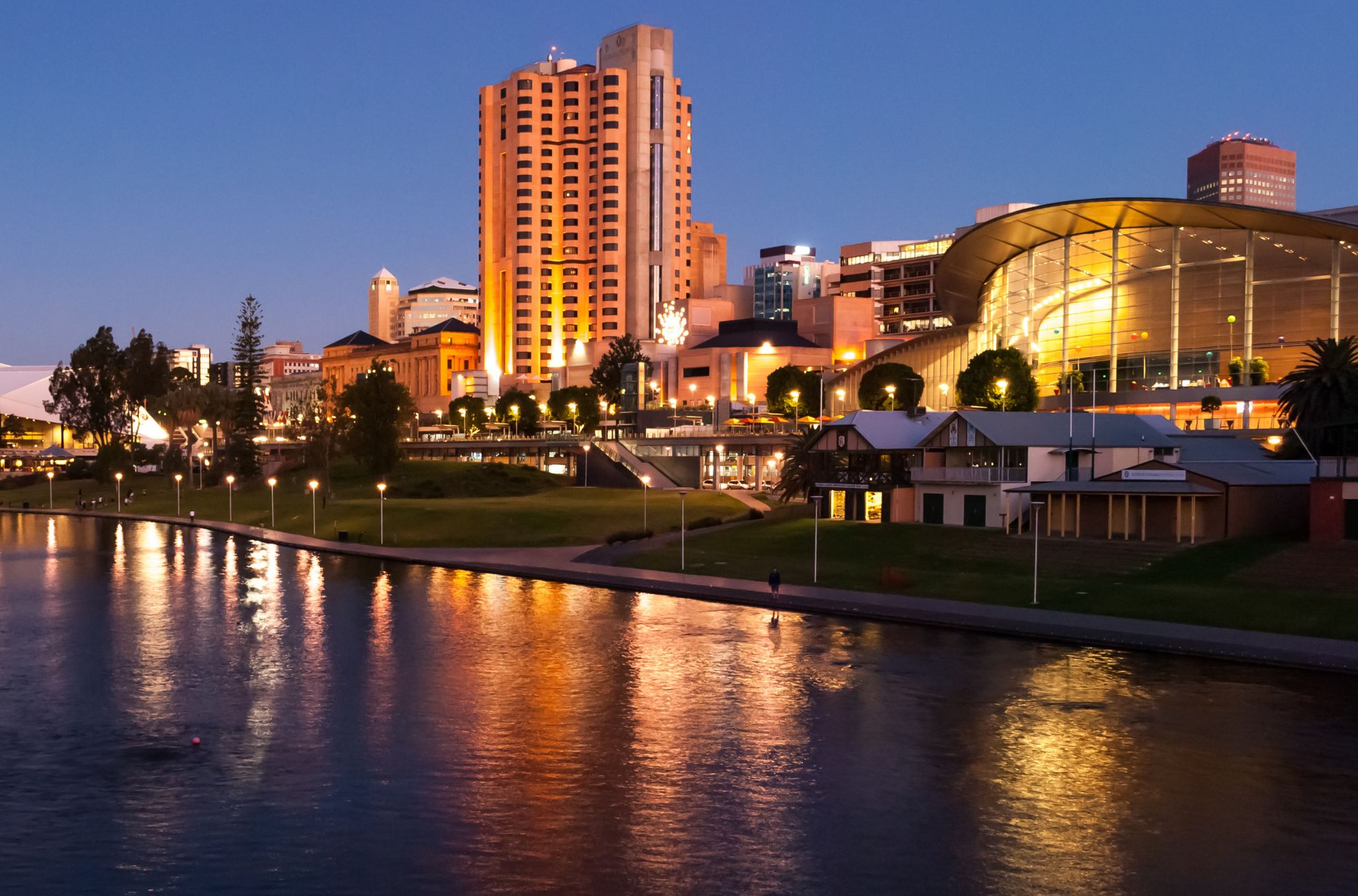 Waterfront At Night In Adelaide