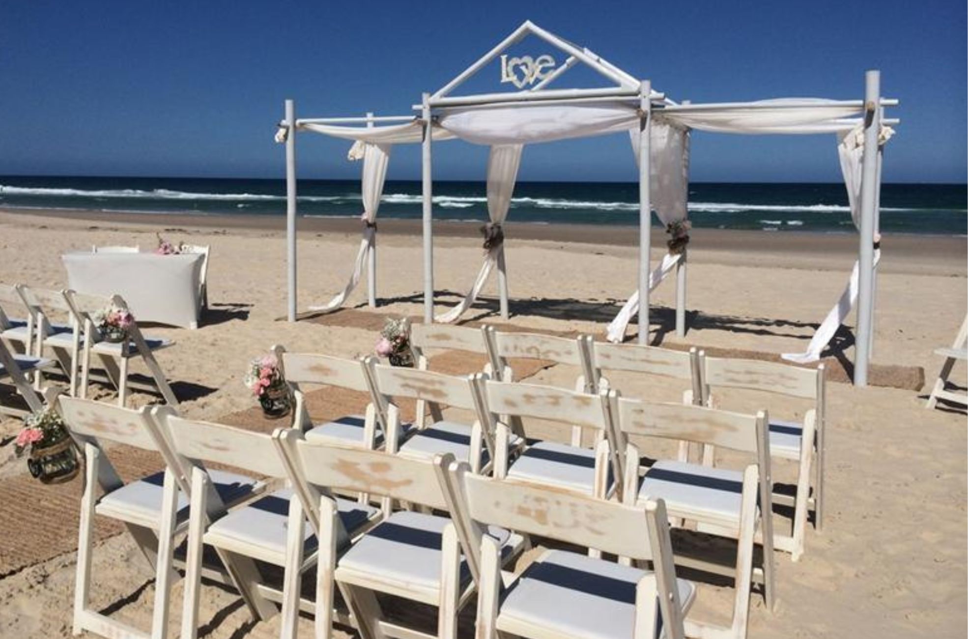 Beach Wedding Setup At Peppers, Kingscliff