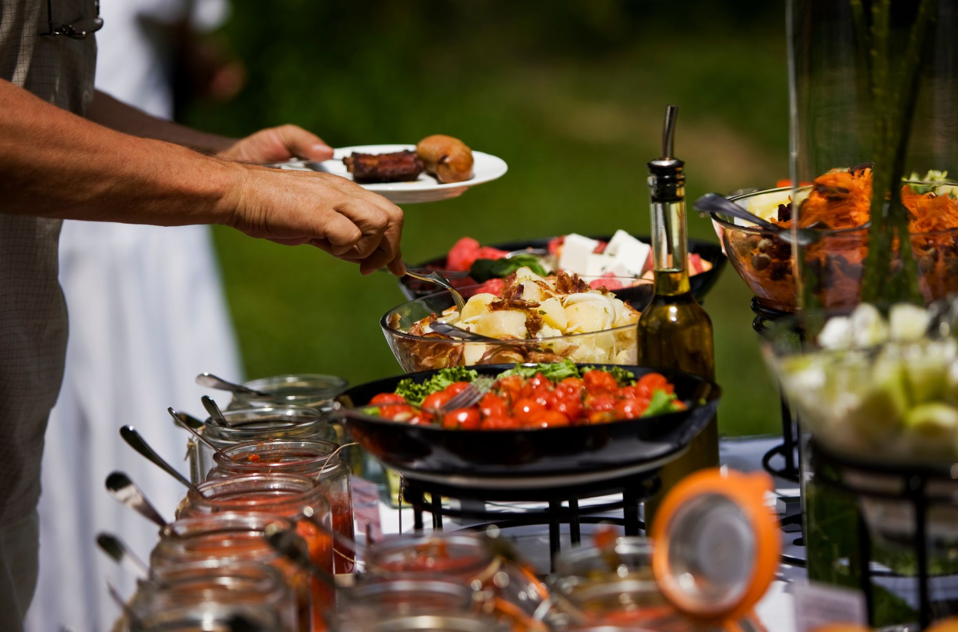 Buffet Style Food Setup