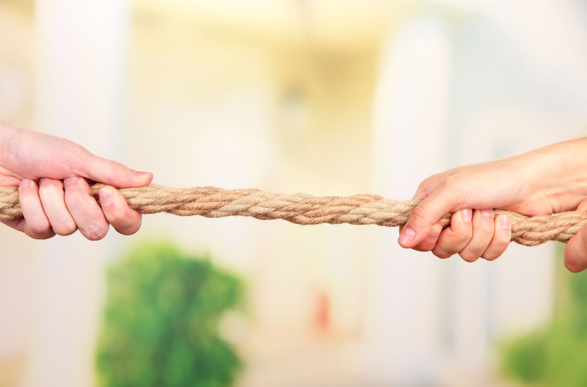 Tug Of War Rope And Hands