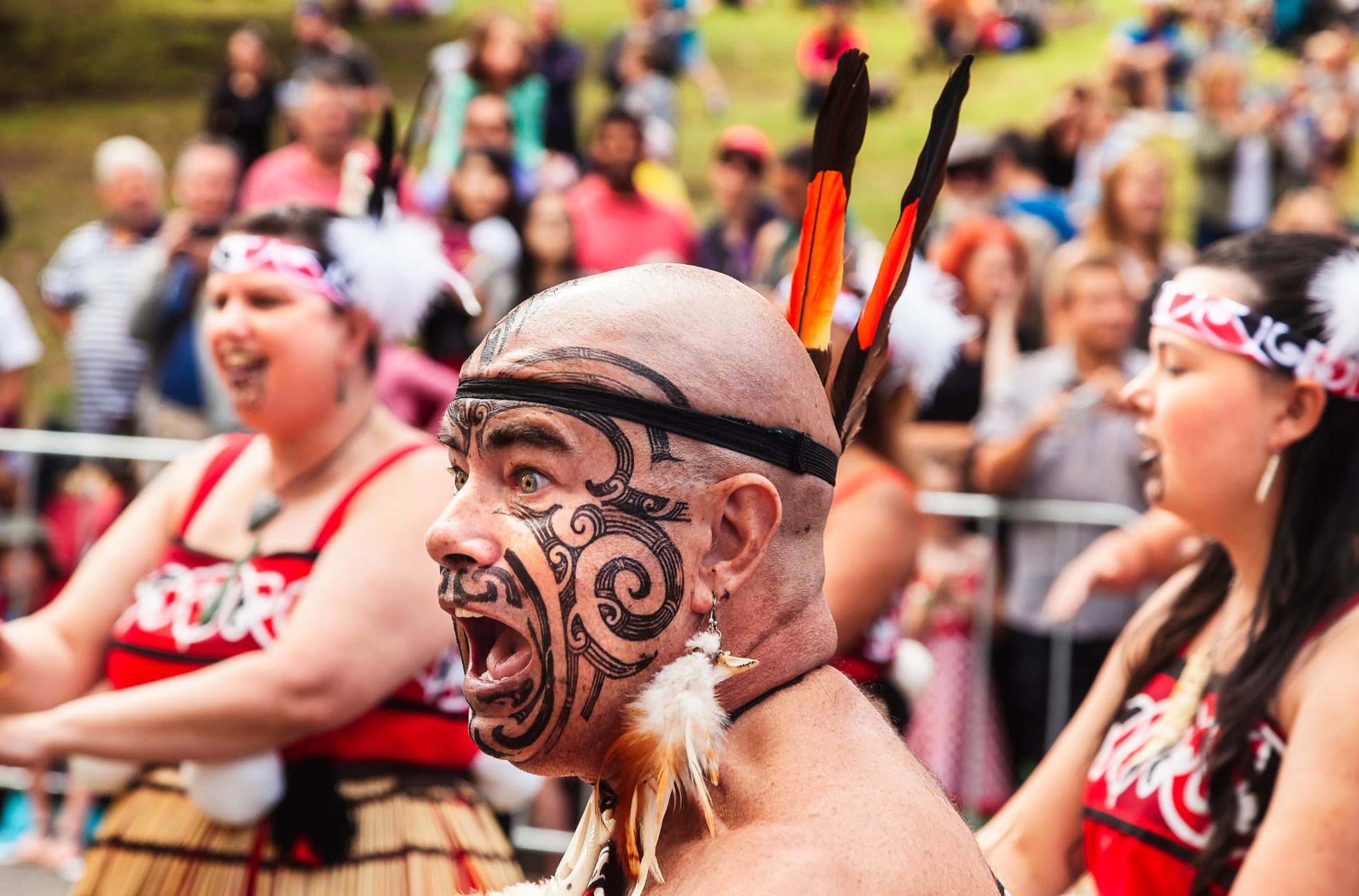 People Doing A Traditional Haka
