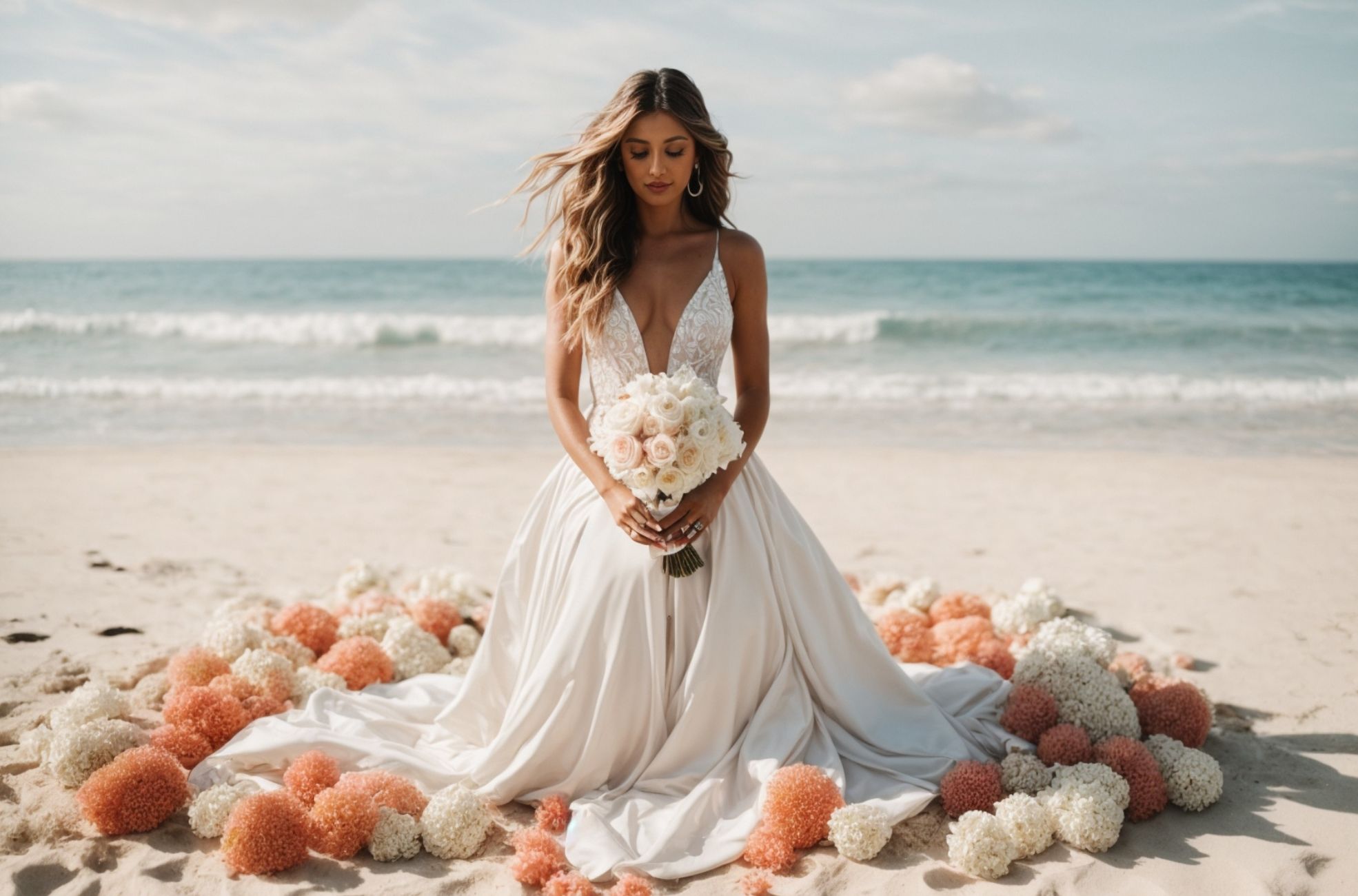 Bride On Beach