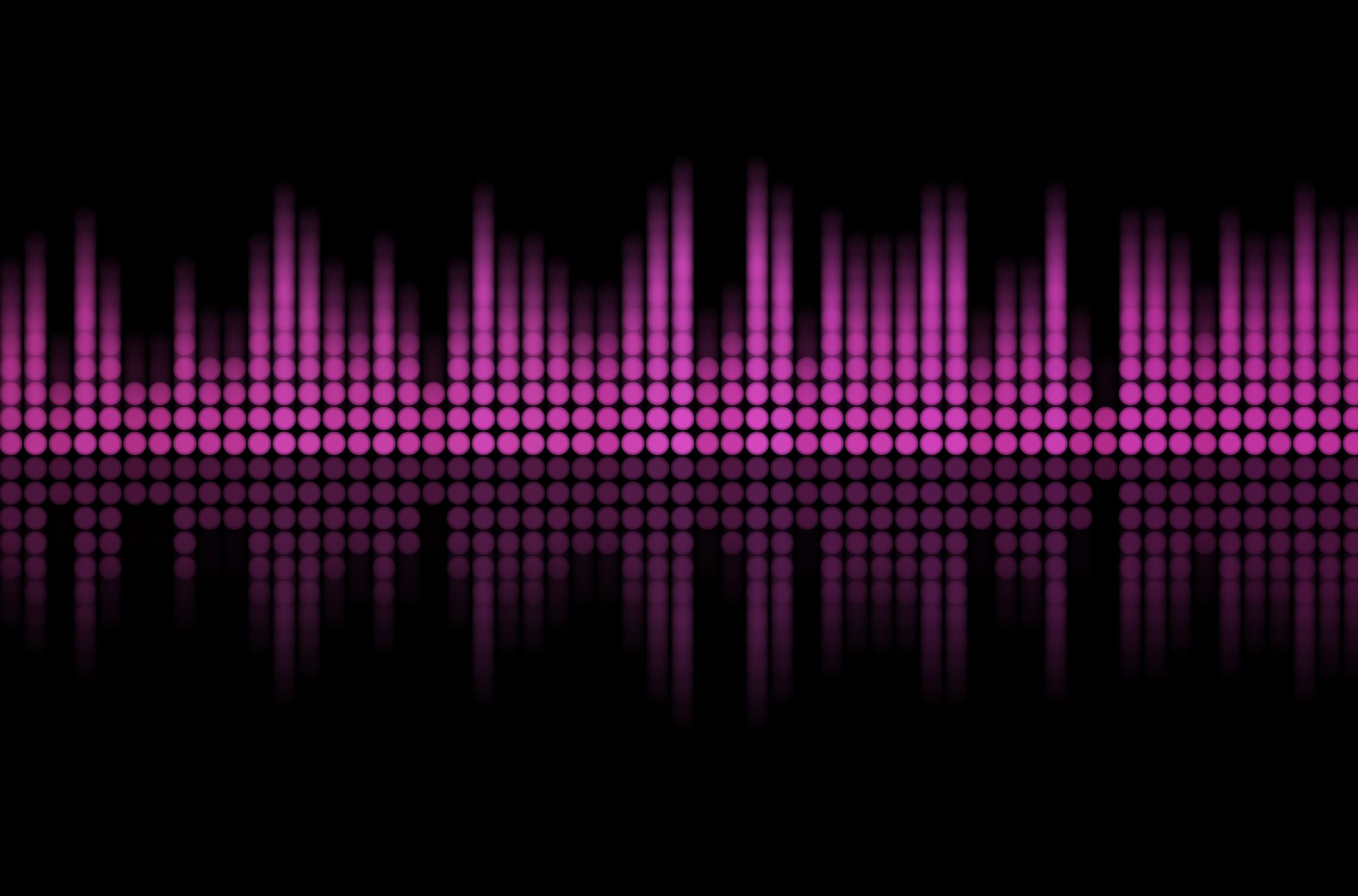 Digital Effects Represented With magenta Sound Waves