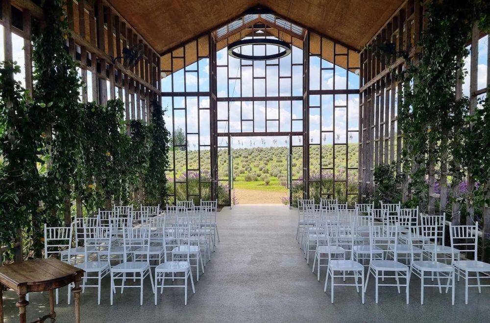 Wedding Set Up At Kooroomba Lavender Farm, Scenic Rim