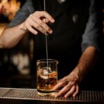 Man Working At Pop Up Bar
