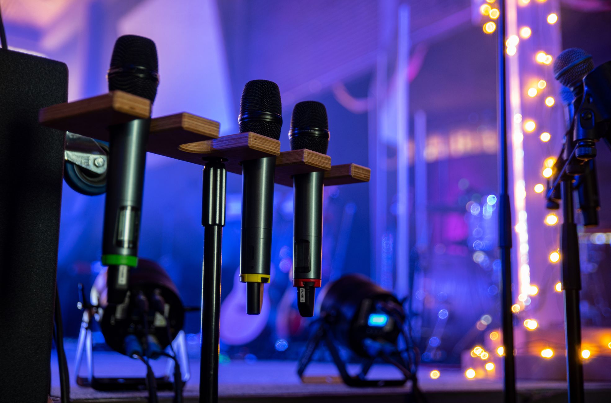 Microphones On Stage