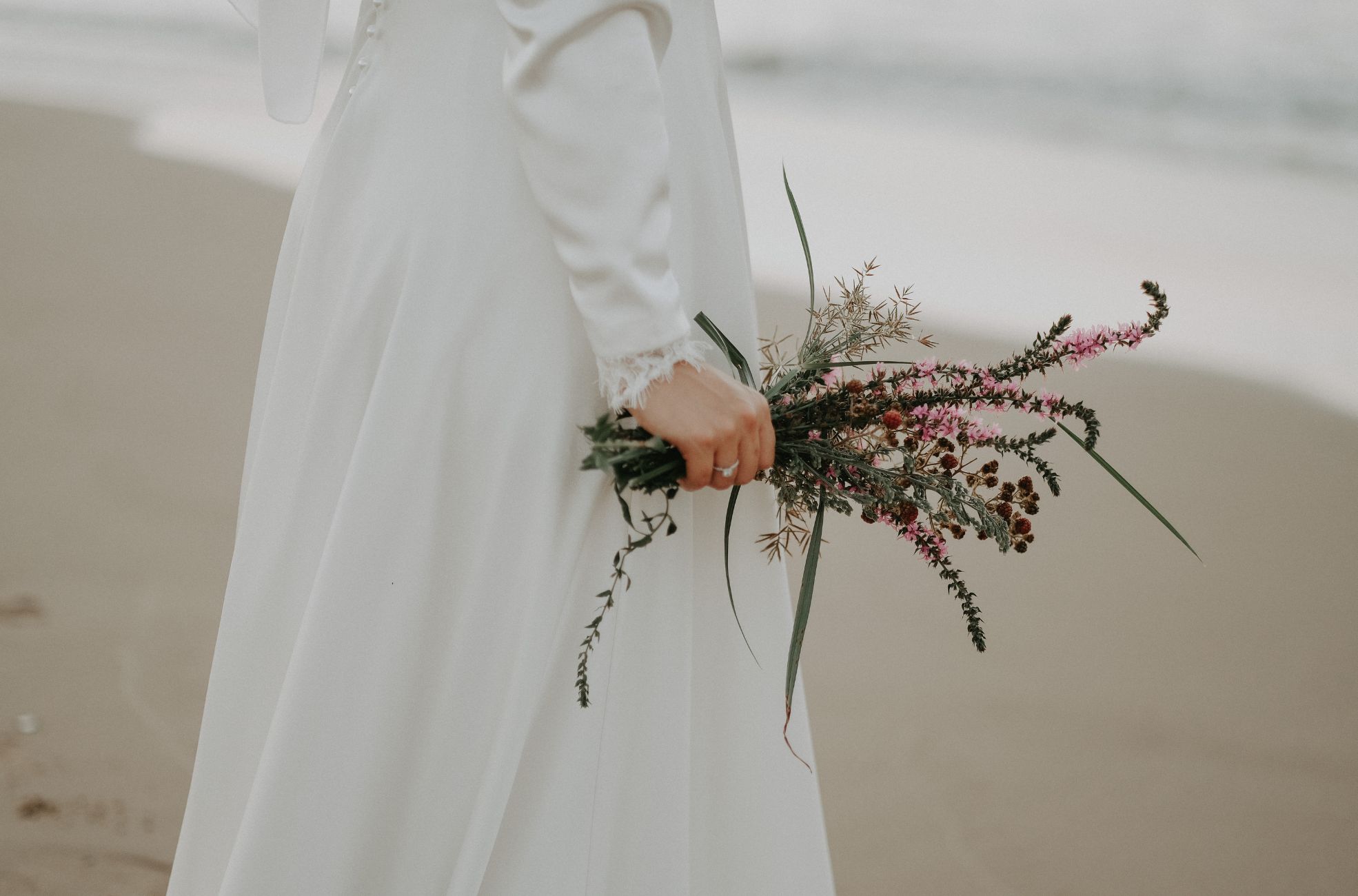 Bride On Beach