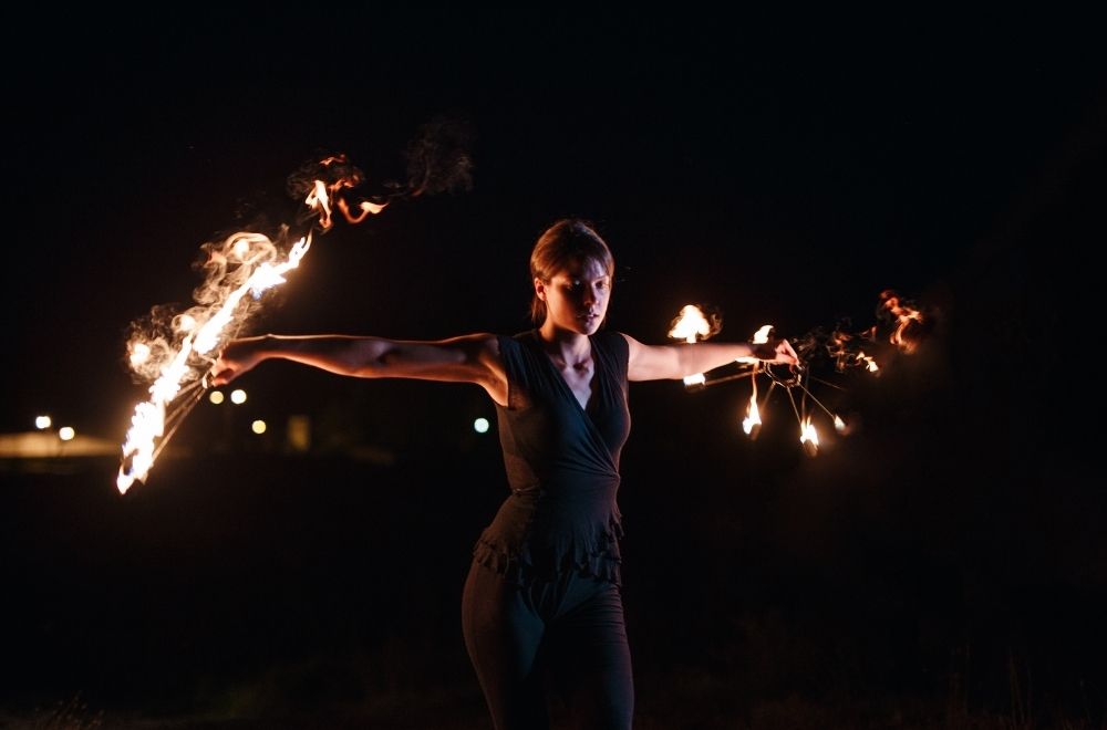 Fire Dancer Performing