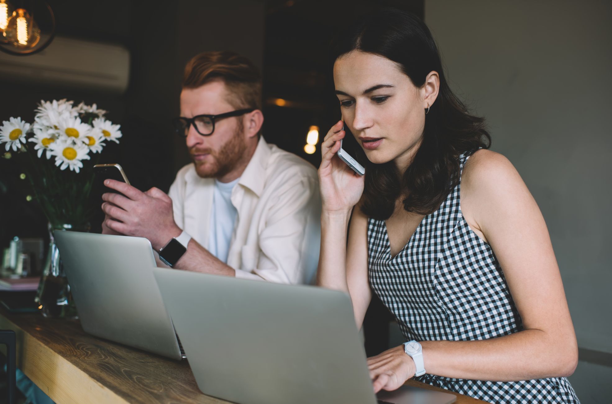 People Working At Desk