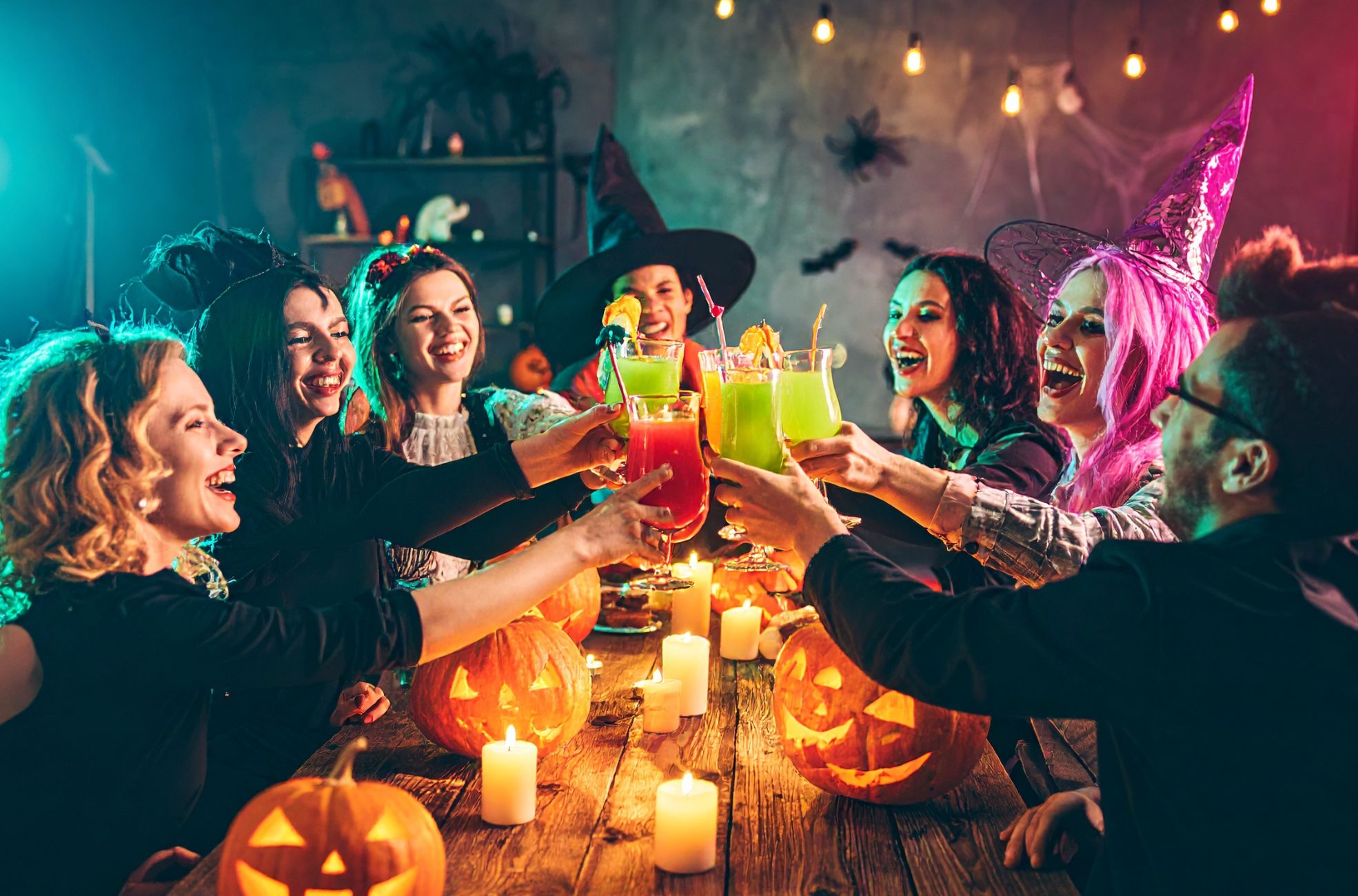 People At Halloween Party