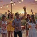 People At Summer Party