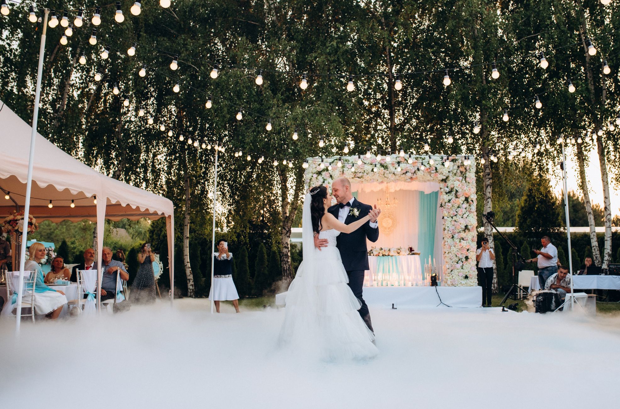 Bride And Groom Dancing