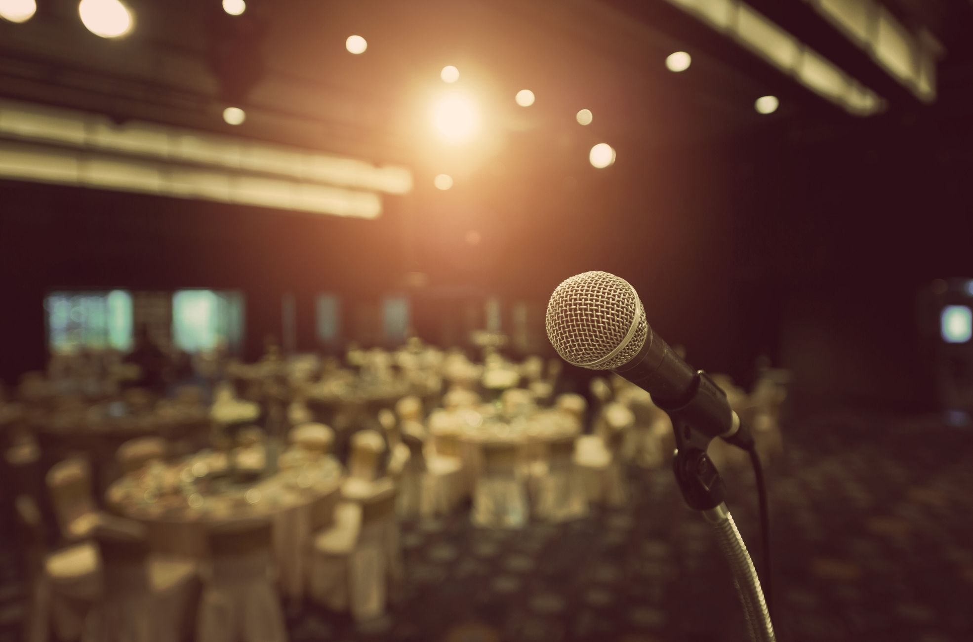 Microphone Set Up At Event