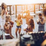 People At Beach Party