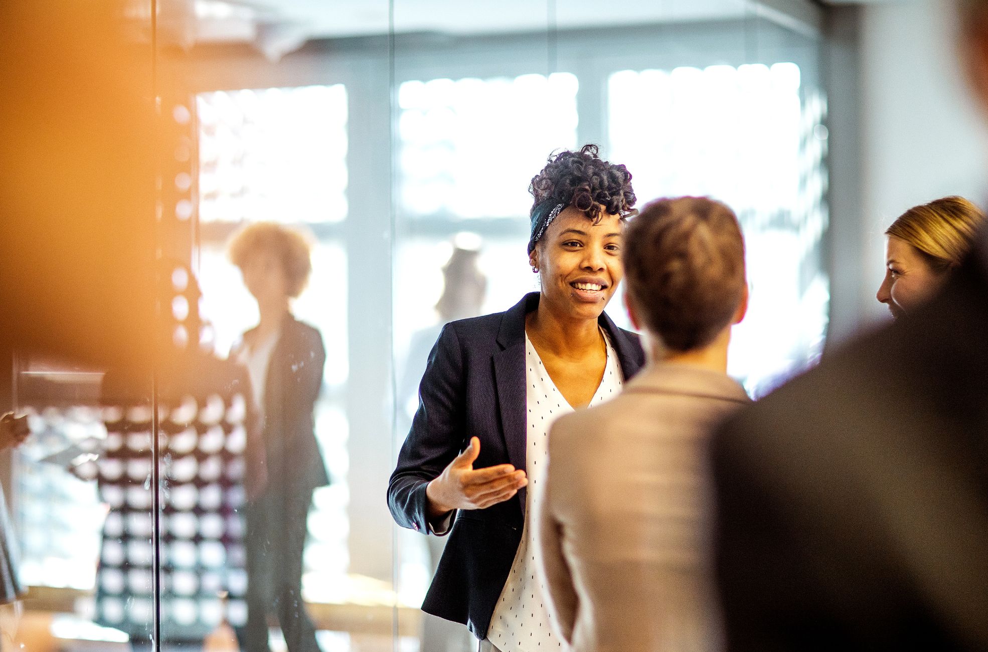 People Chatting At Event