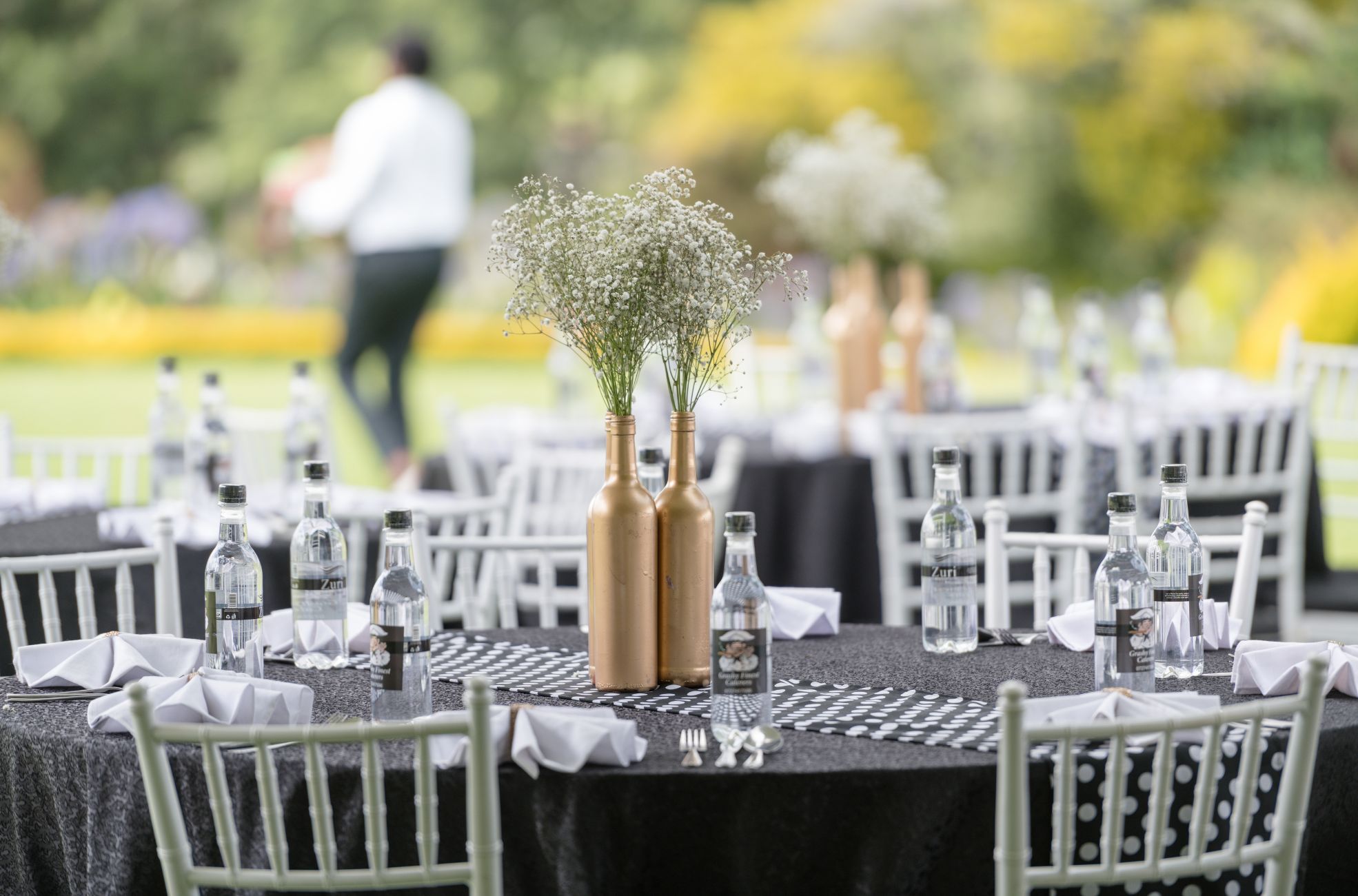Table Set Up At Outdoor Event