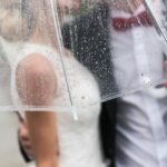 Wedding Couple In The Rain
