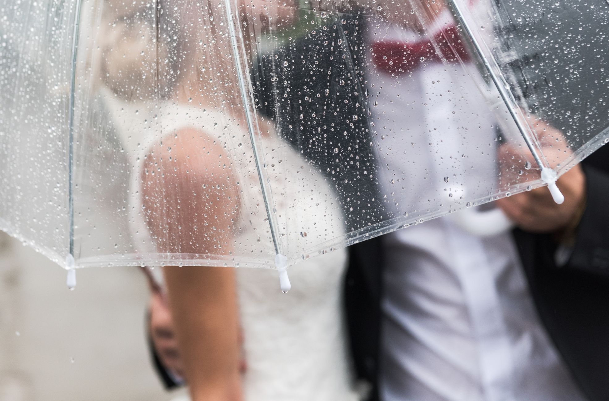 what to do if it rains on your wedding day Wedding Couple In The Rain