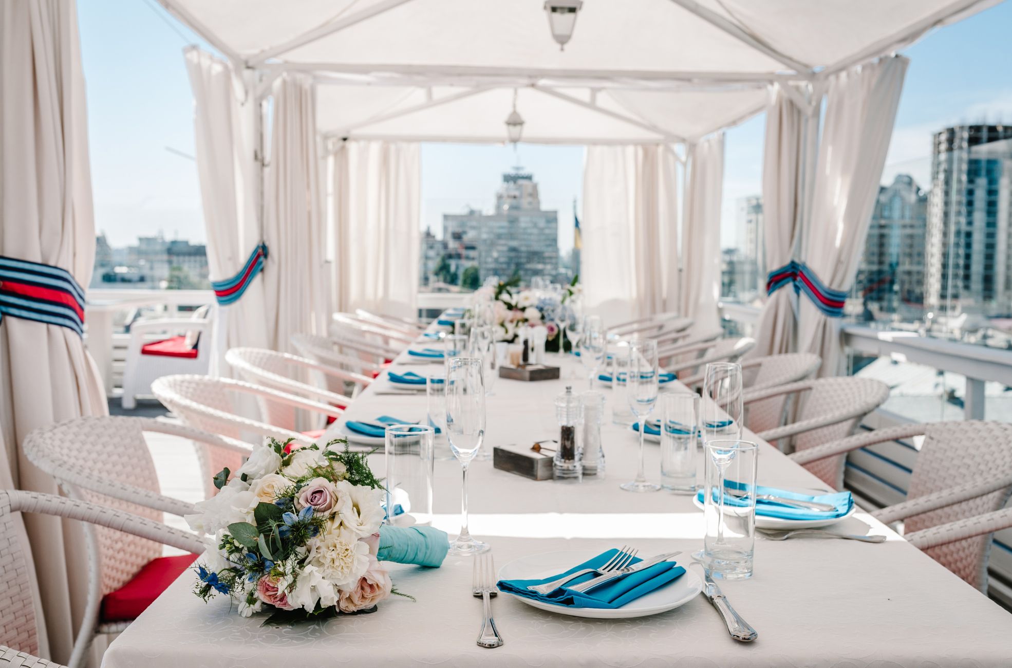 Rooftop Dining Setup